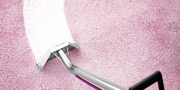 carpet cleaning - view of carpet being cleaned